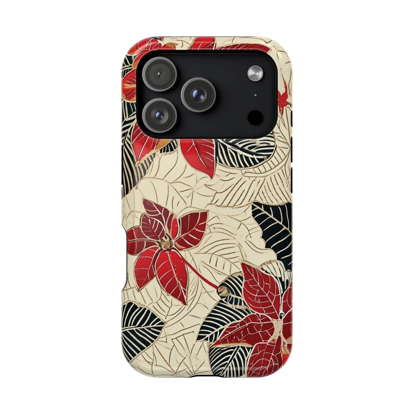 Floral Poinsettia Magnetic Impact - Resistant Phone Case - DIGITAL X