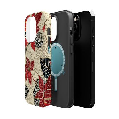Floral Poinsettia Magnetic Impact - Resistant Phone Case - DIGITAL X