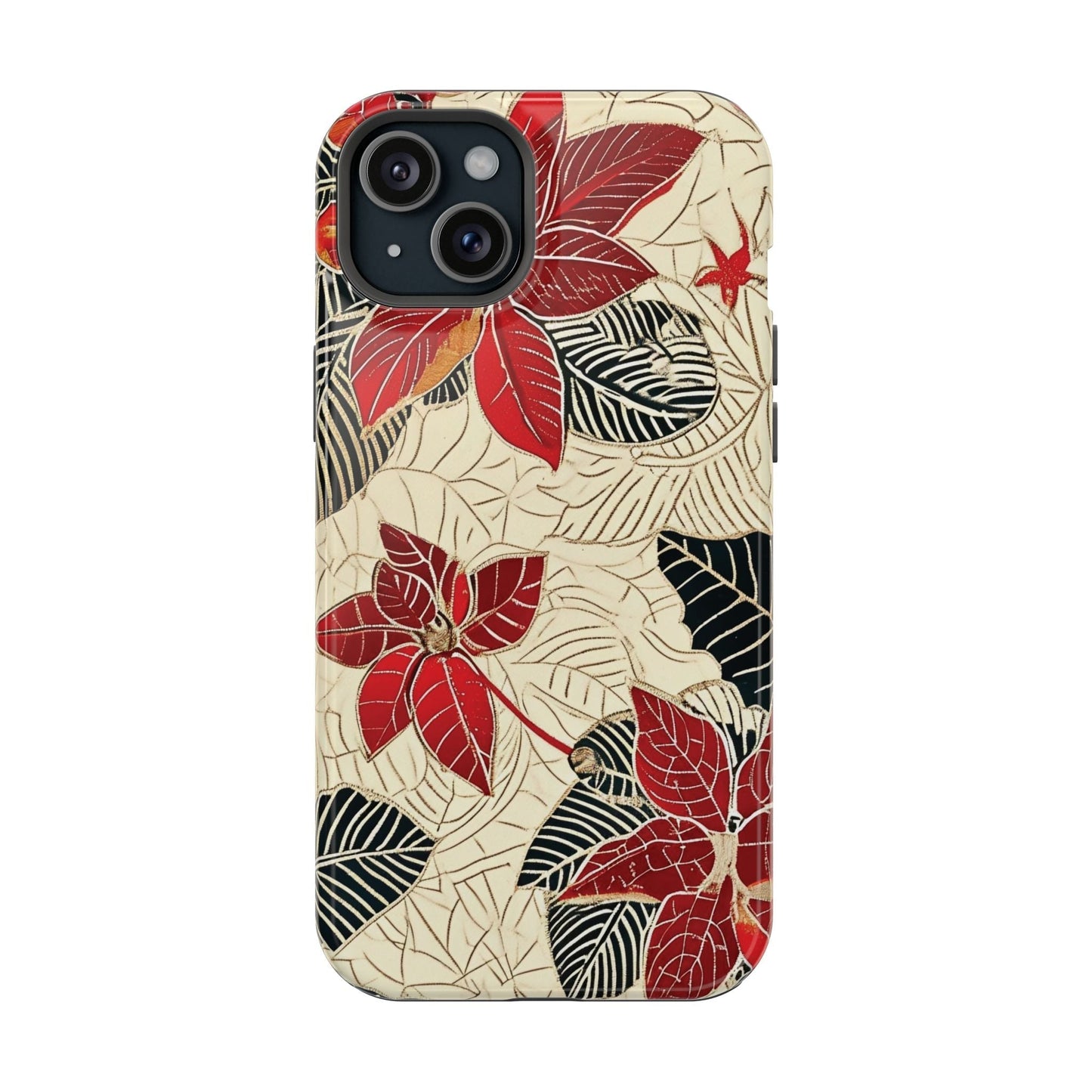 Floral Poinsettia Magnetic Impact - Resistant Phone Case - DIGITAL X