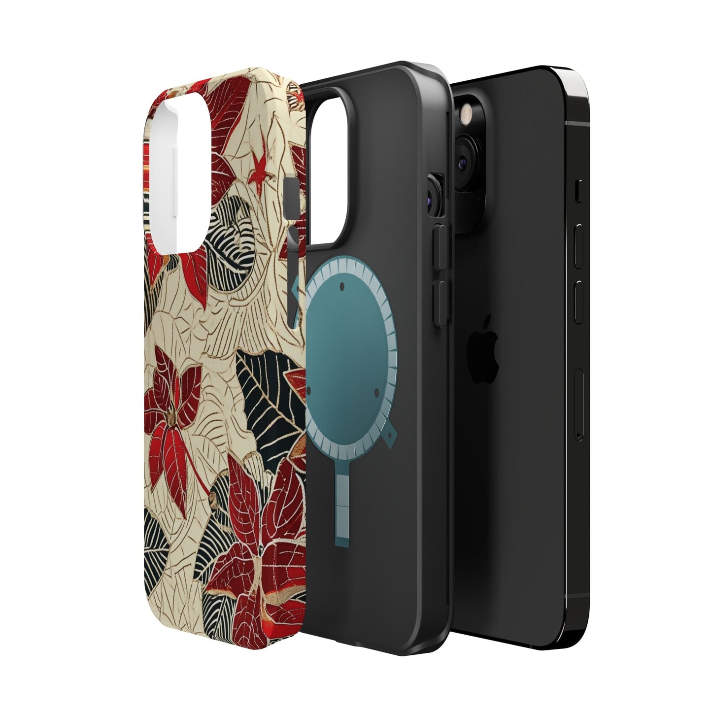 Floral Poinsettia Magnetic Impact - Resistant Phone Case - DIGITAL X