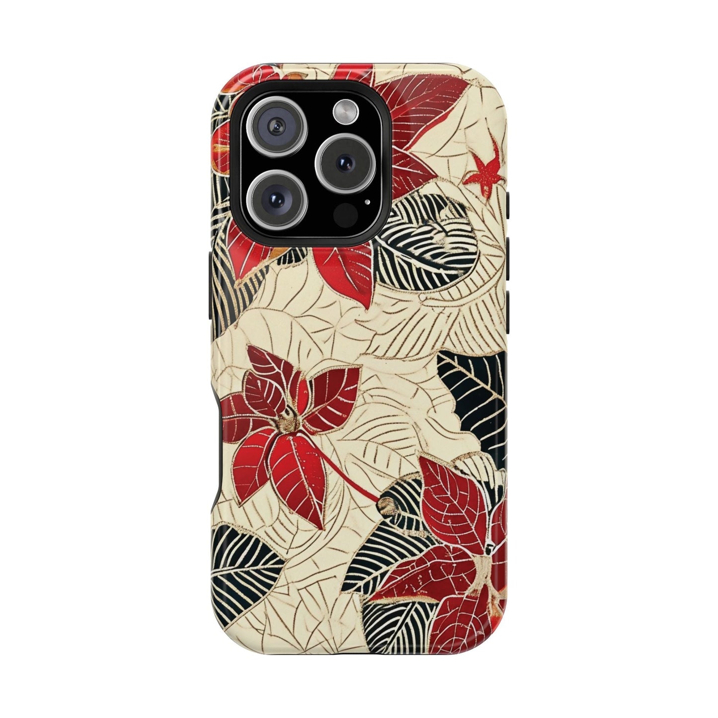 Floral Poinsettia Magnetic Impact - Resistant Phone Case - DIGITAL X