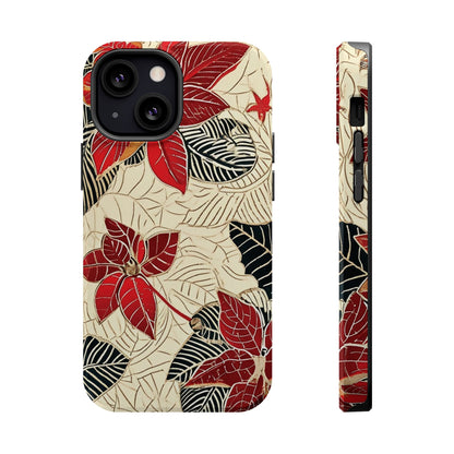 Floral Poinsettia Magnetic Impact - Resistant Phone Case - DIGITAL X
