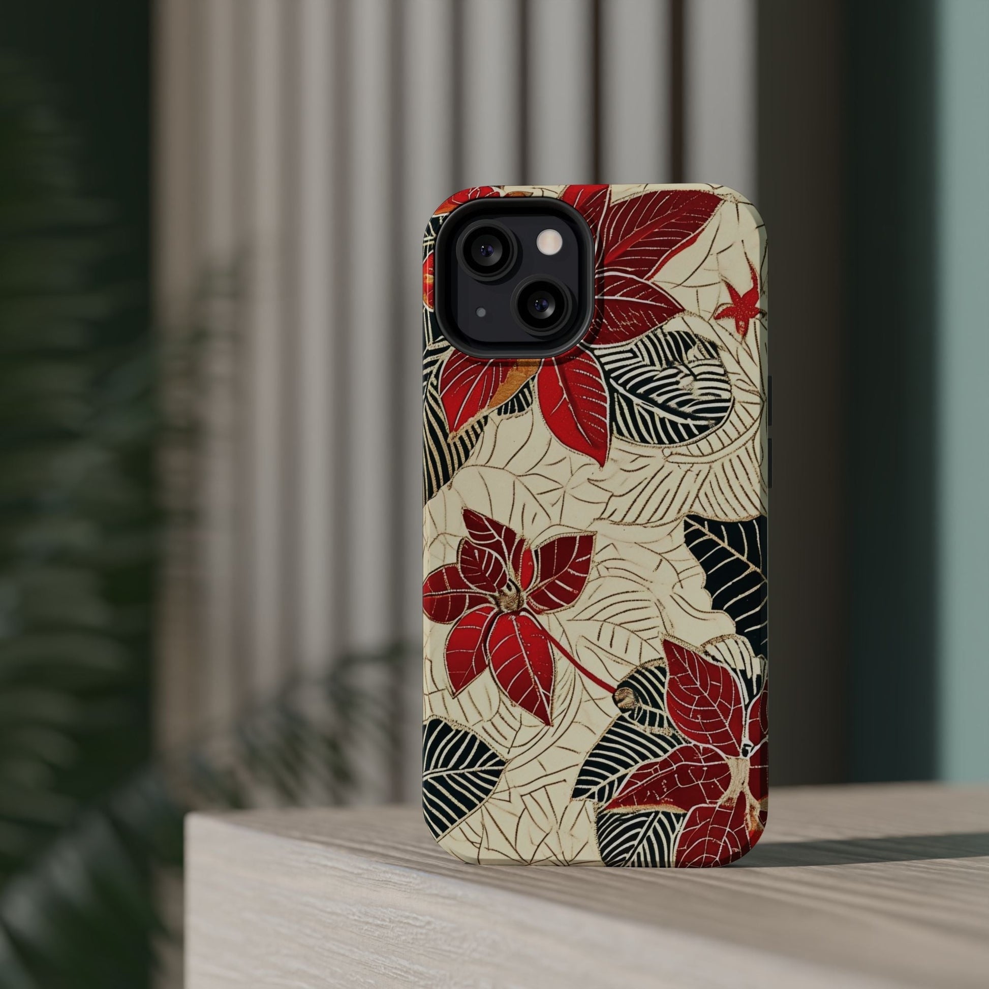 Floral Poinsettia Magnetic Impact - Resistant Phone Case - DIGITAL X