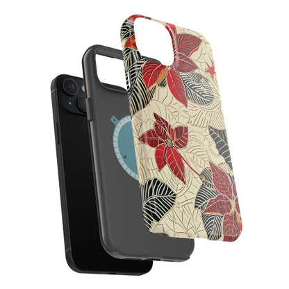 Floral Poinsettia Magnetic Impact - Resistant Phone Case - DIGITAL X