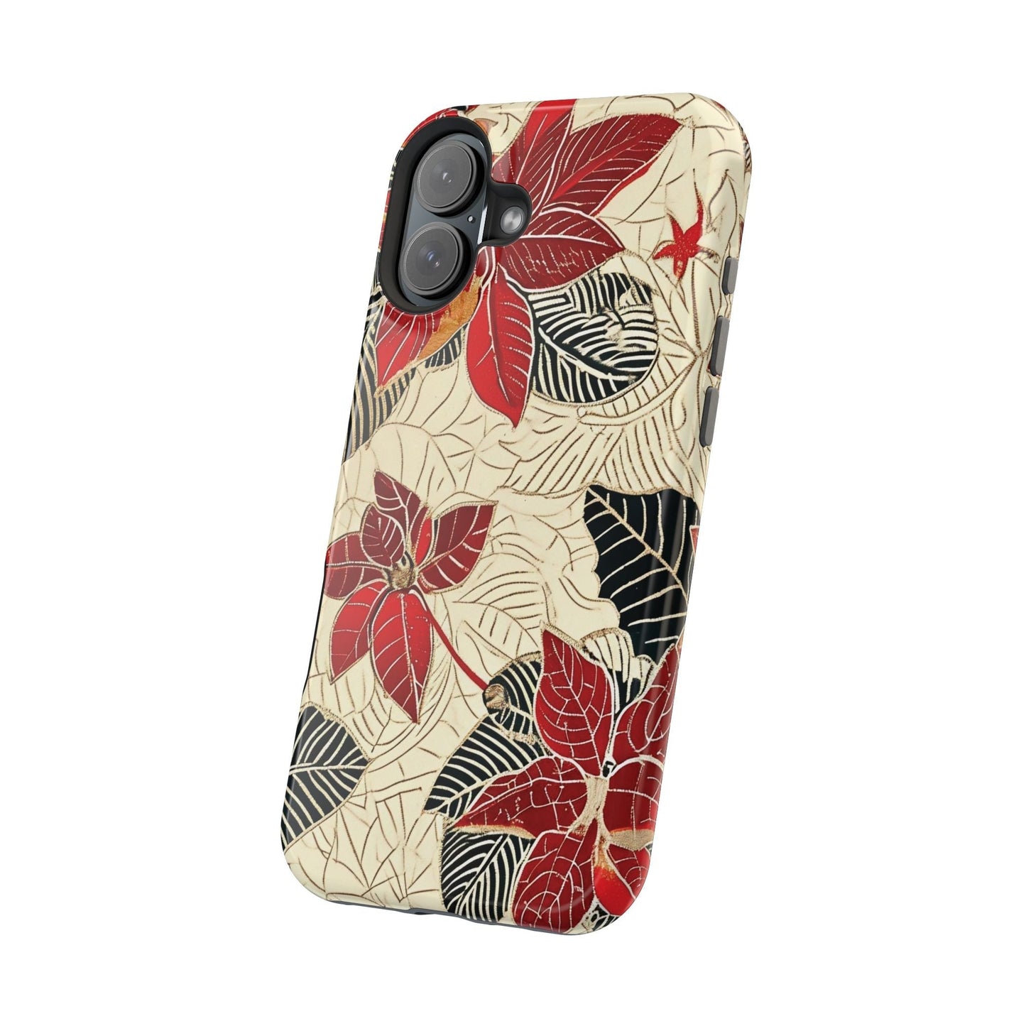 Floral Poinsettia Magnetic Impact - Resistant Phone Case - DIGITAL X