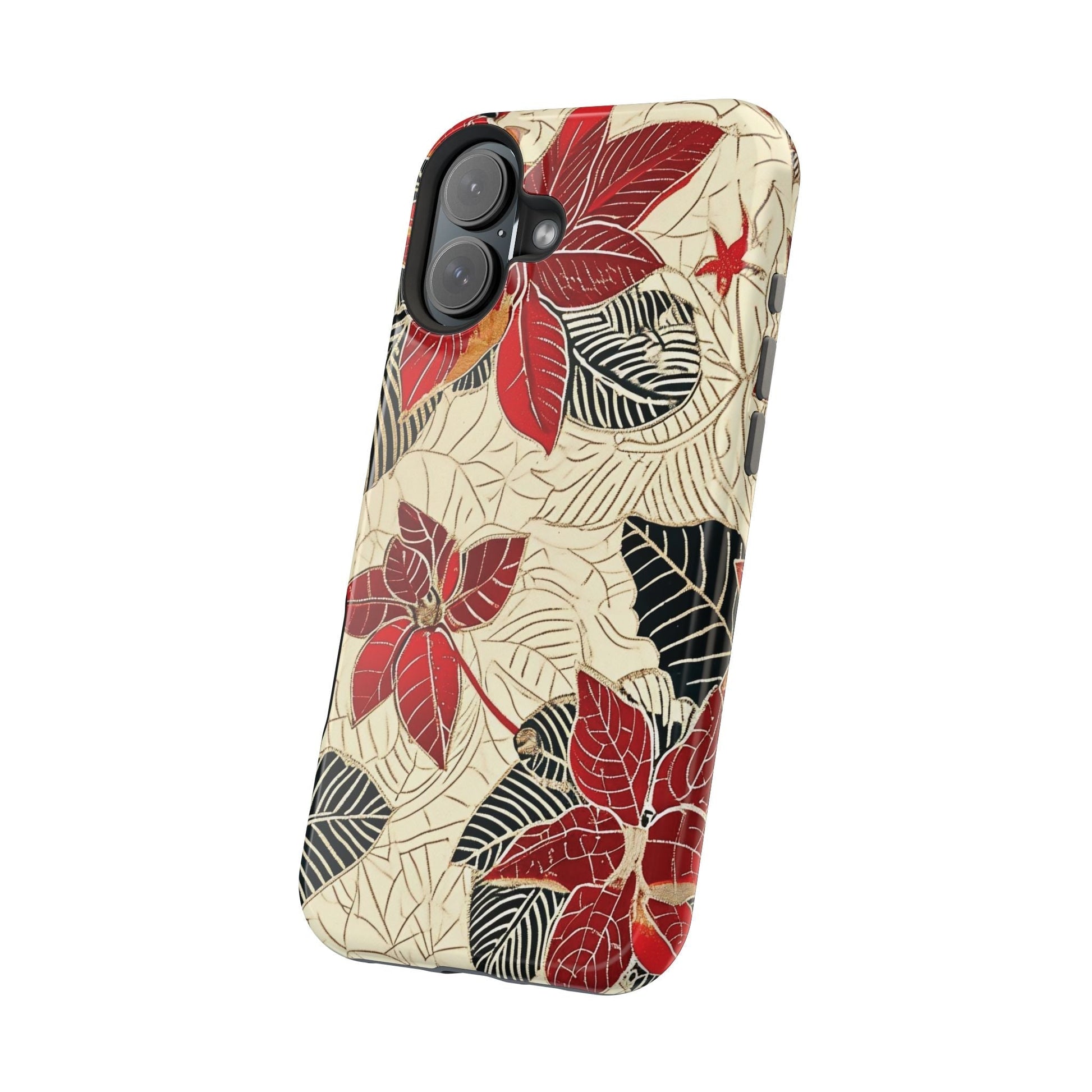Floral Poinsettia Magnetic Impact - Resistant Phone Case - DIGITAL X