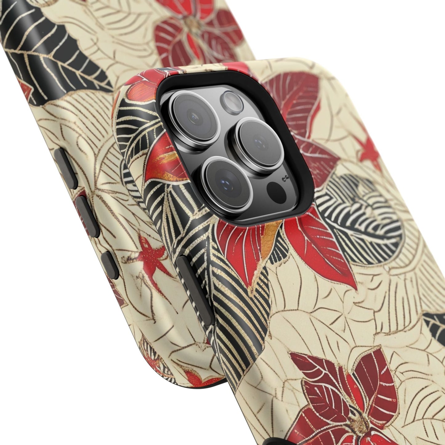 Floral Poinsettia Magnetic Impact - Resistant Phone Case - DIGITAL X