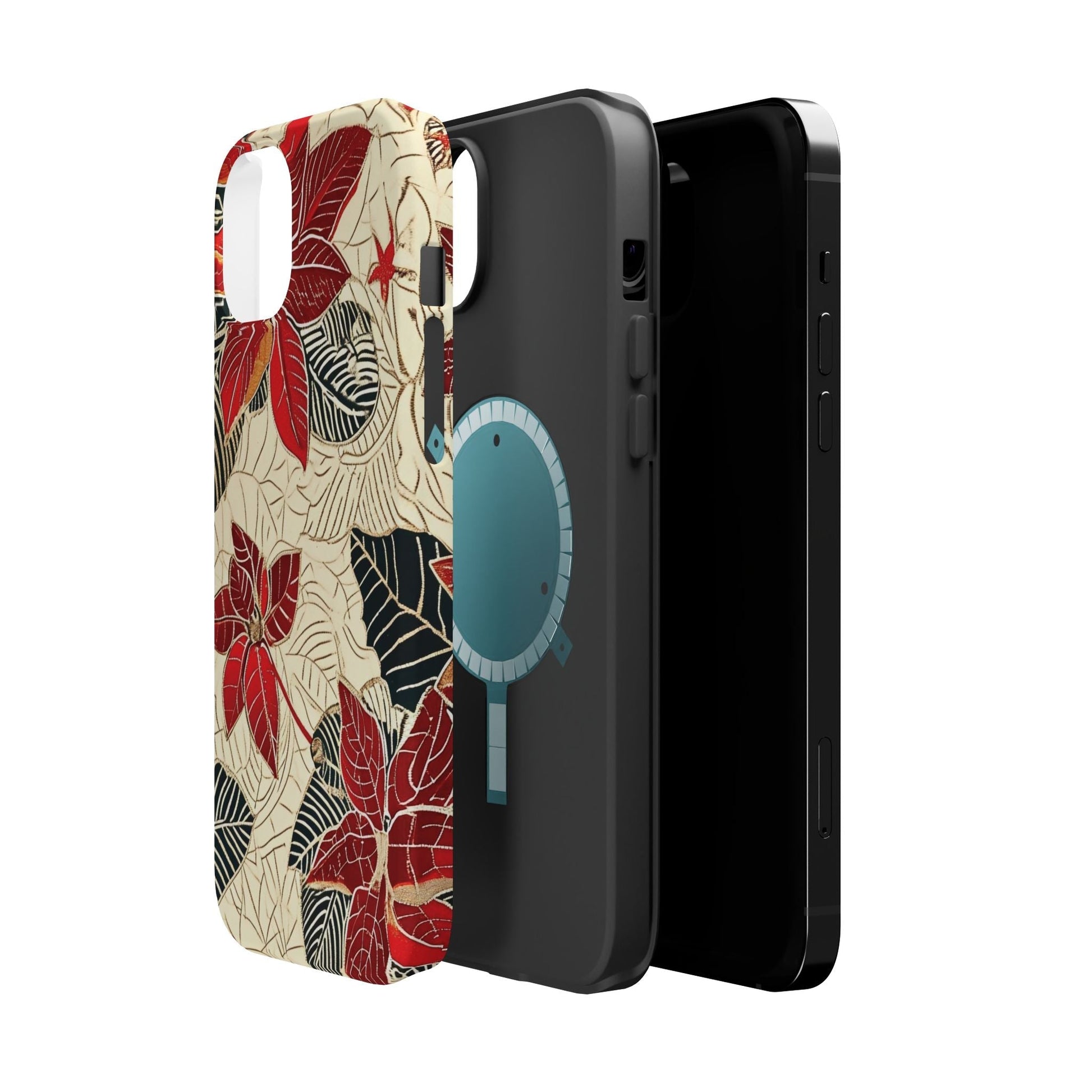 Floral Poinsettia Magnetic Impact - Resistant Phone Case - DIGITAL X