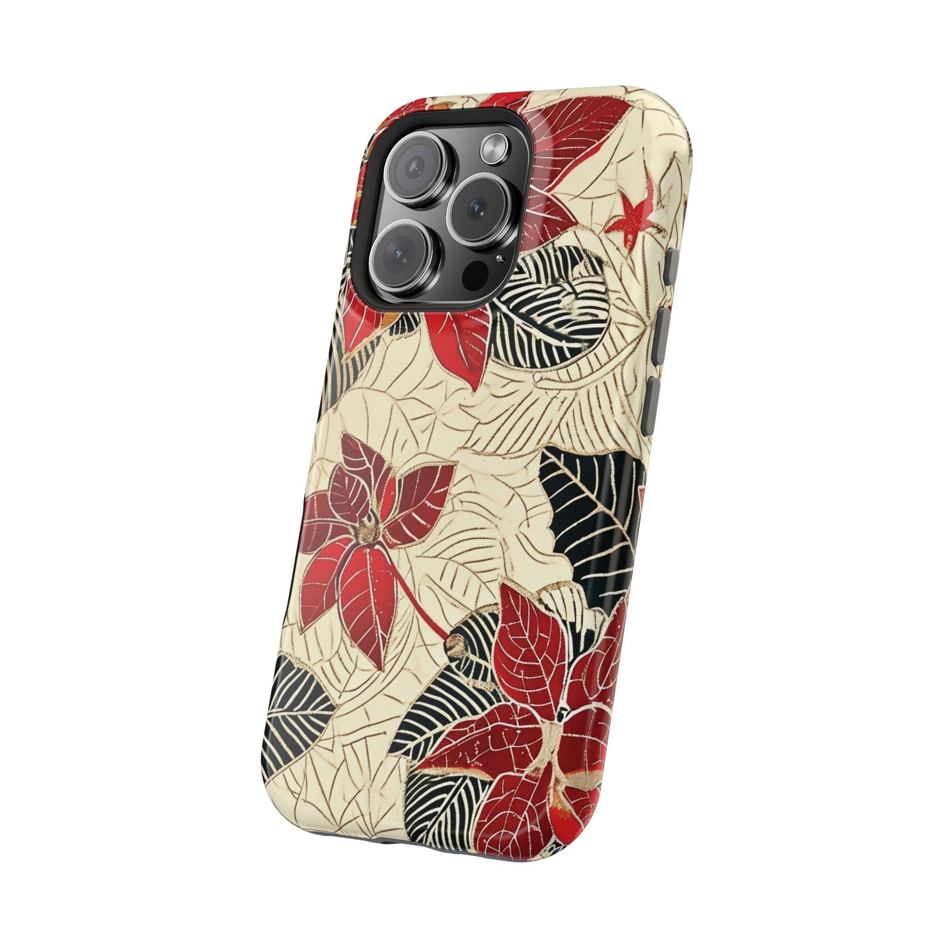 Floral Poinsettia Magnetic Impact - Resistant Phone Case - DIGITAL X