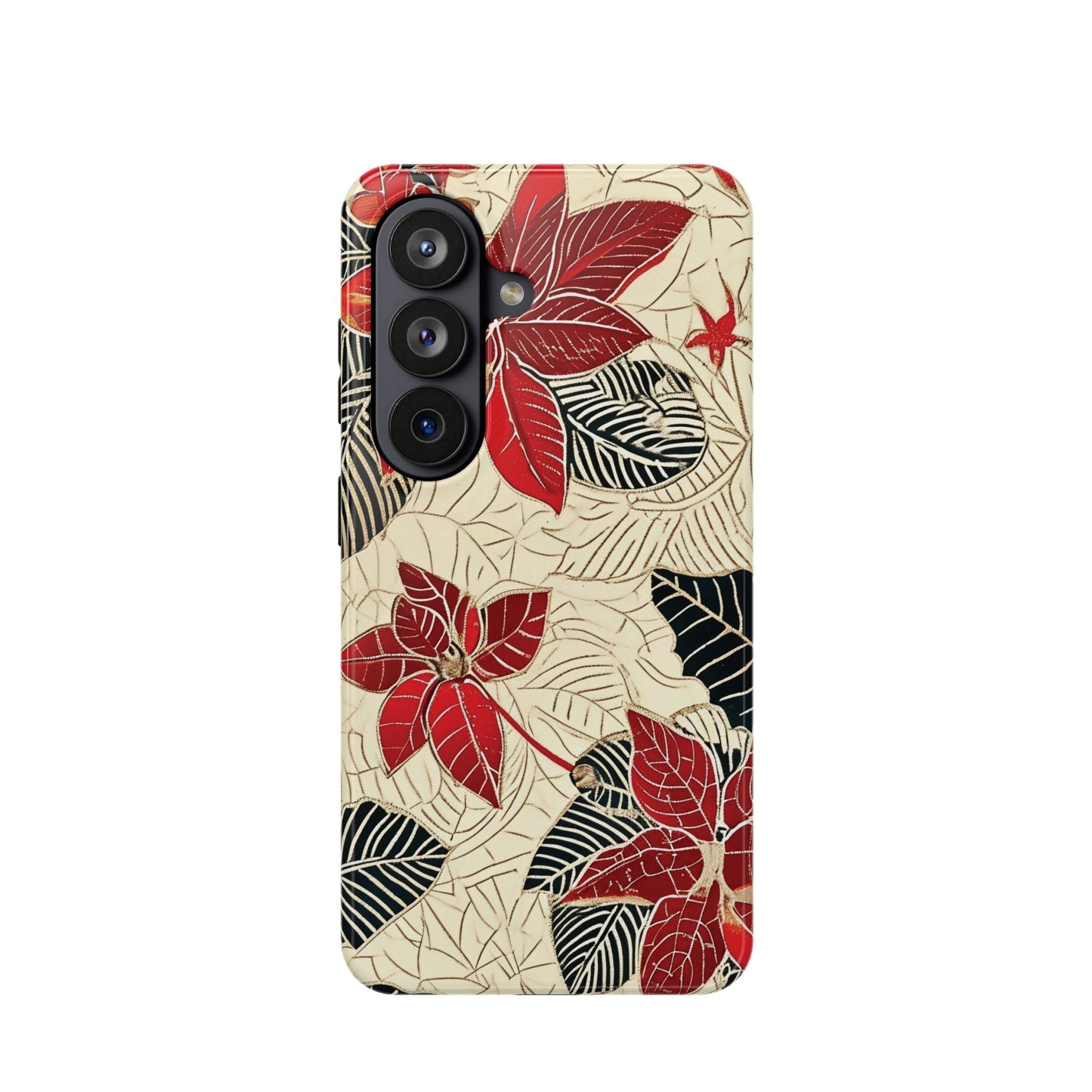 Floral Poinsettia Magnetic Impact - Resistant Phone Case - DIGITAL X