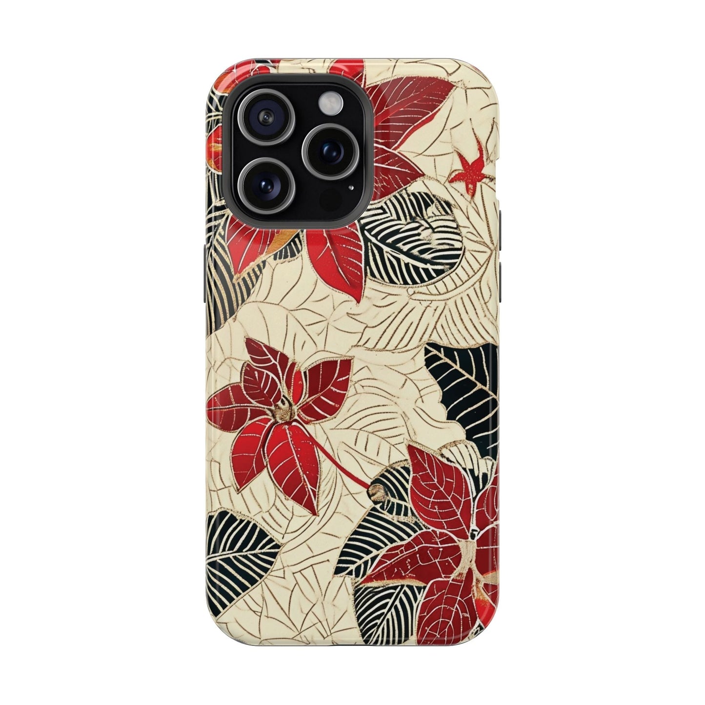 Floral Poinsettia Magnetic Impact - Resistant Phone Case - DIGITAL X