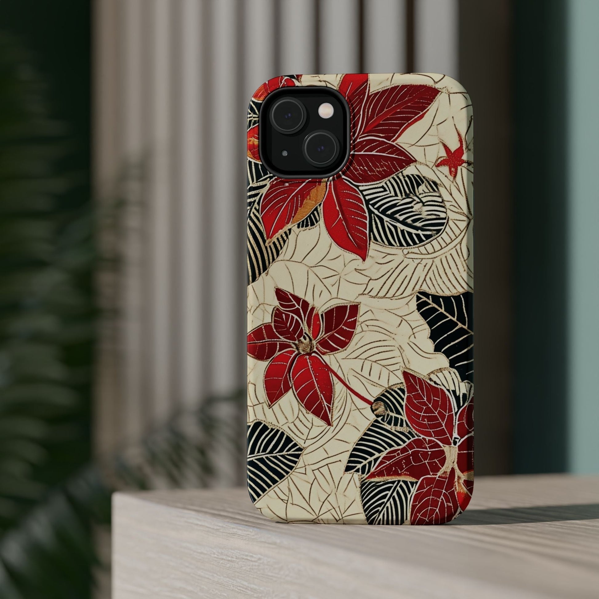 Floral Poinsettia Magnetic Impact - Resistant Phone Case - DIGITAL X