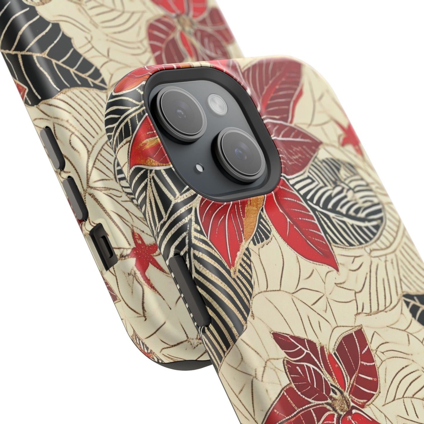 Floral Poinsettia Magnetic Impact - Resistant Phone Case - DIGITAL X