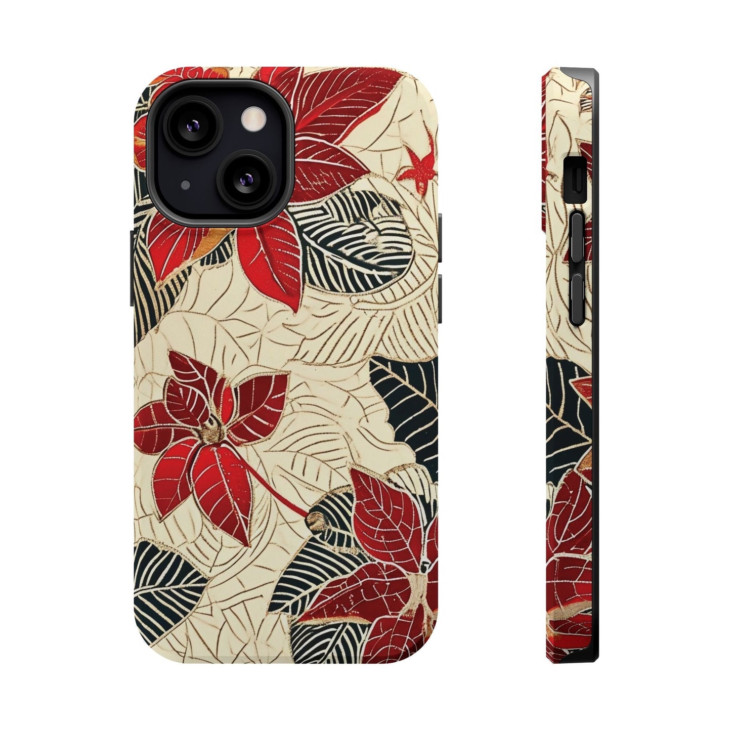 Floral Poinsettia Magnetic Impact - Resistant Phone Case - DIGITAL X