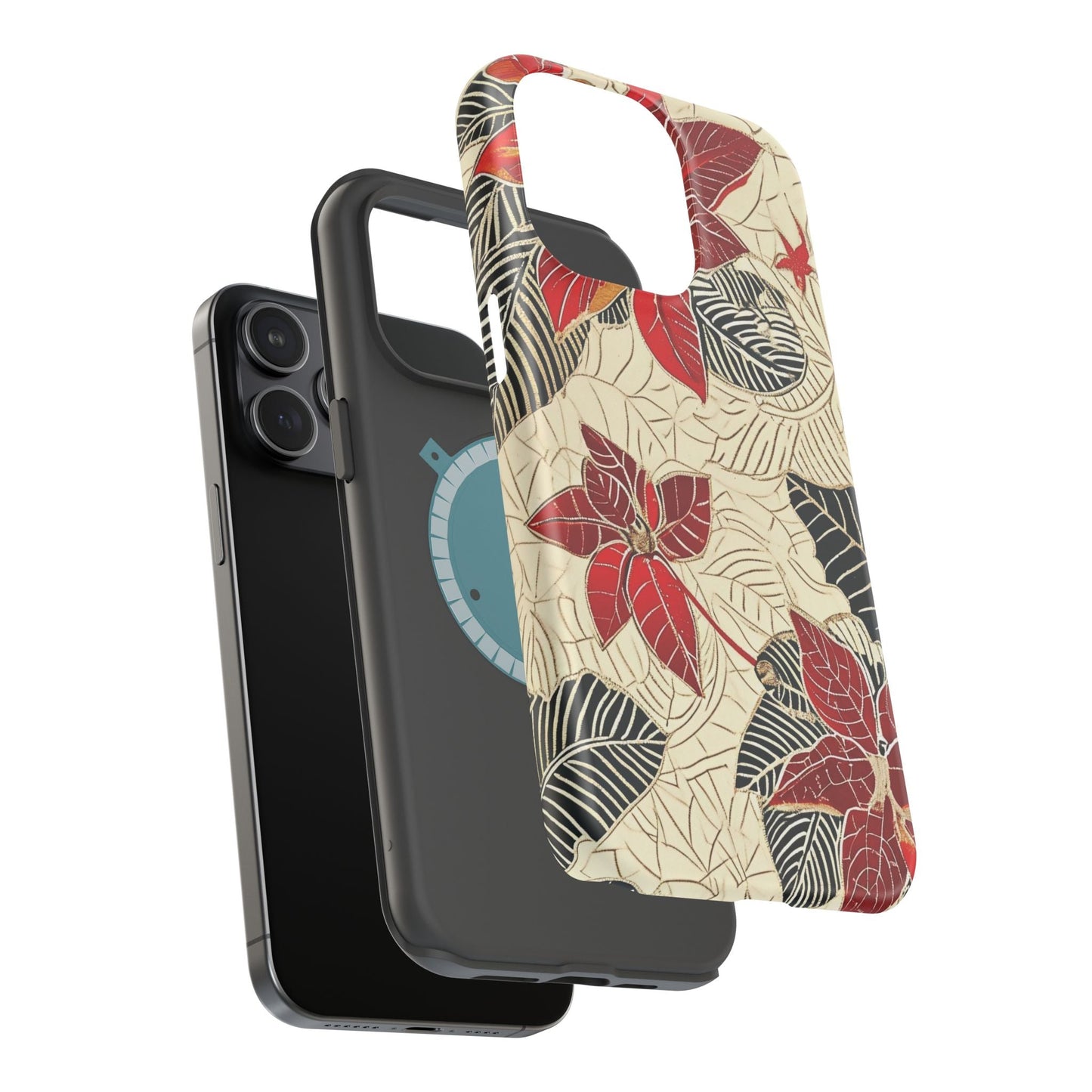 Floral Poinsettia Magnetic Impact - Resistant Phone Case - DIGITAL X