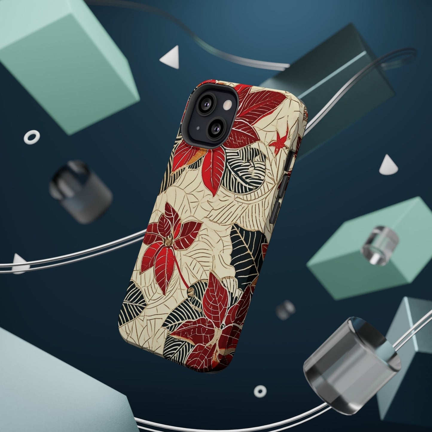 Floral Poinsettia Magnetic Impact - Resistant Phone Case - DIGITAL X