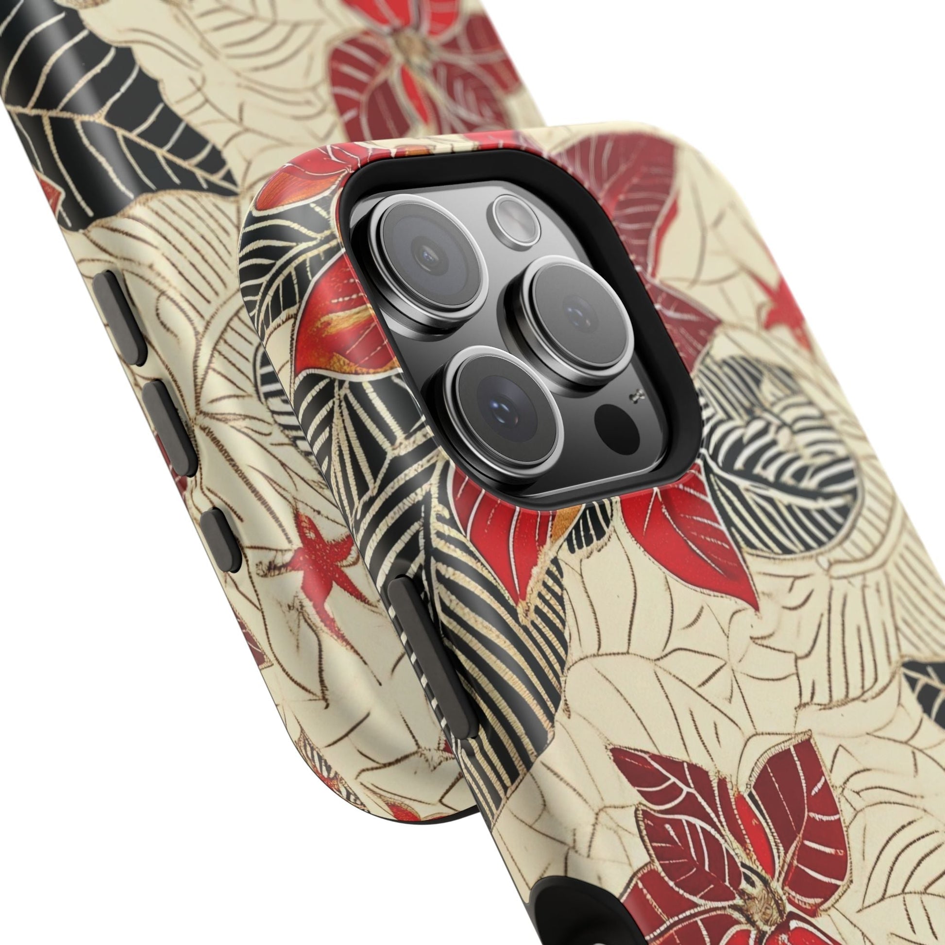 Floral Poinsettia Magnetic Impact - Resistant Phone Case - DIGITAL X