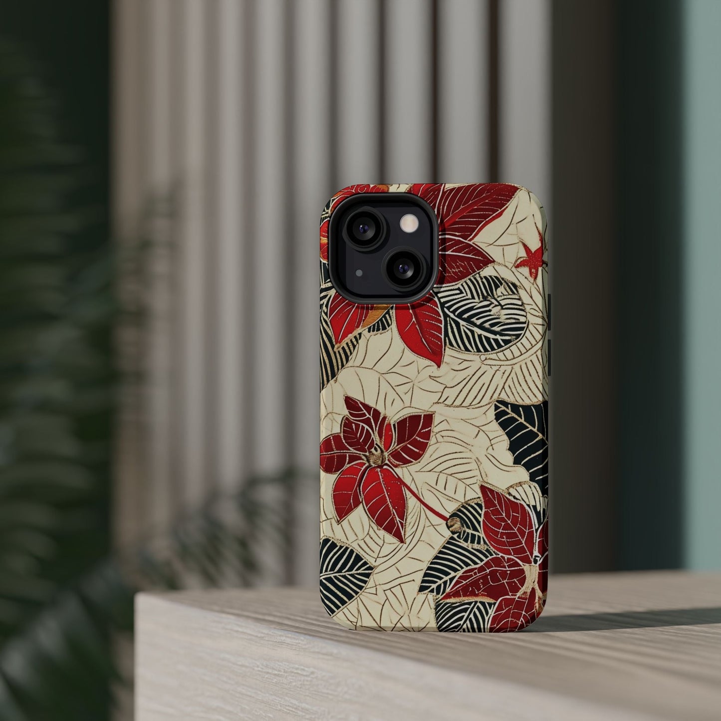 Floral Poinsettia Magnetic Impact - Resistant Phone Case - DIGITAL X