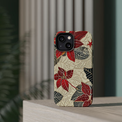 Floral Poinsettia Magnetic Impact - Resistant Phone Case - DIGITAL X