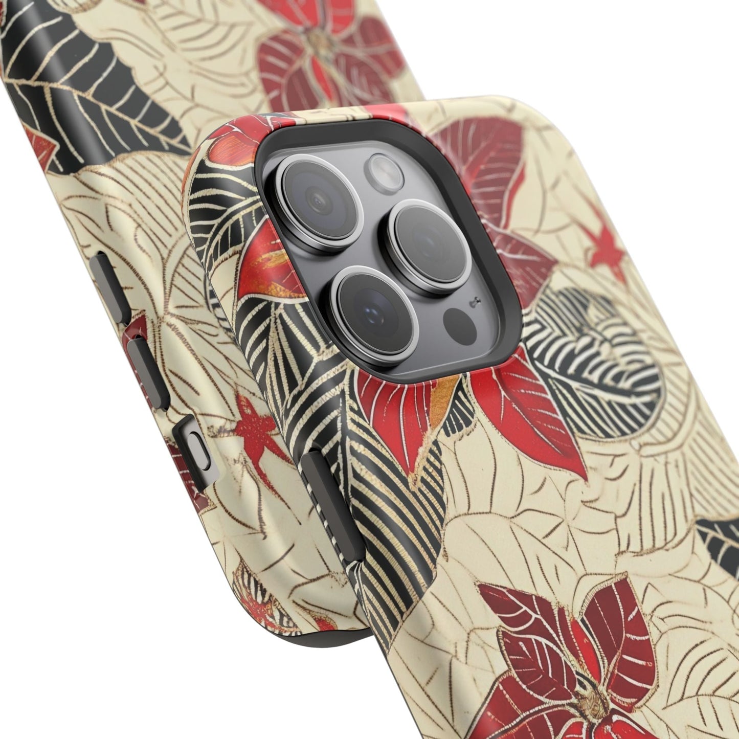 Floral Poinsettia Magnetic Impact - Resistant Phone Case - DIGITAL X
