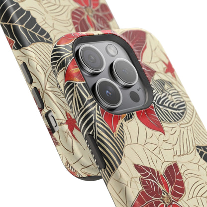 Floral Poinsettia Magnetic Impact - Resistant Phone Case - DIGITAL X