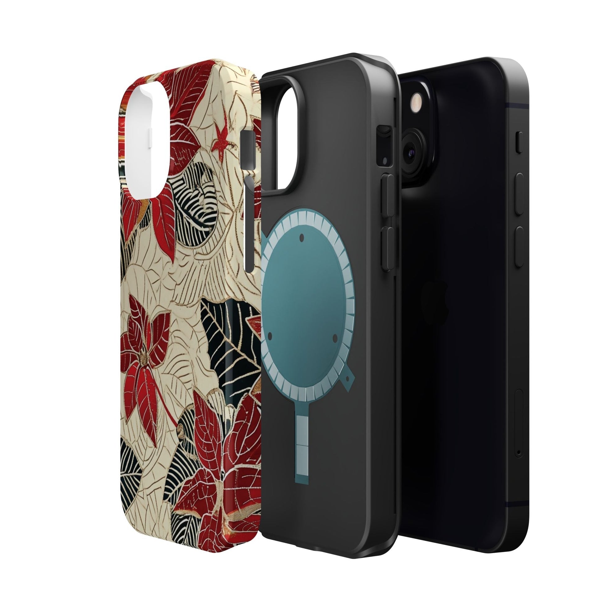 Floral Poinsettia Magnetic Impact - Resistant Phone Case - DIGITAL X
