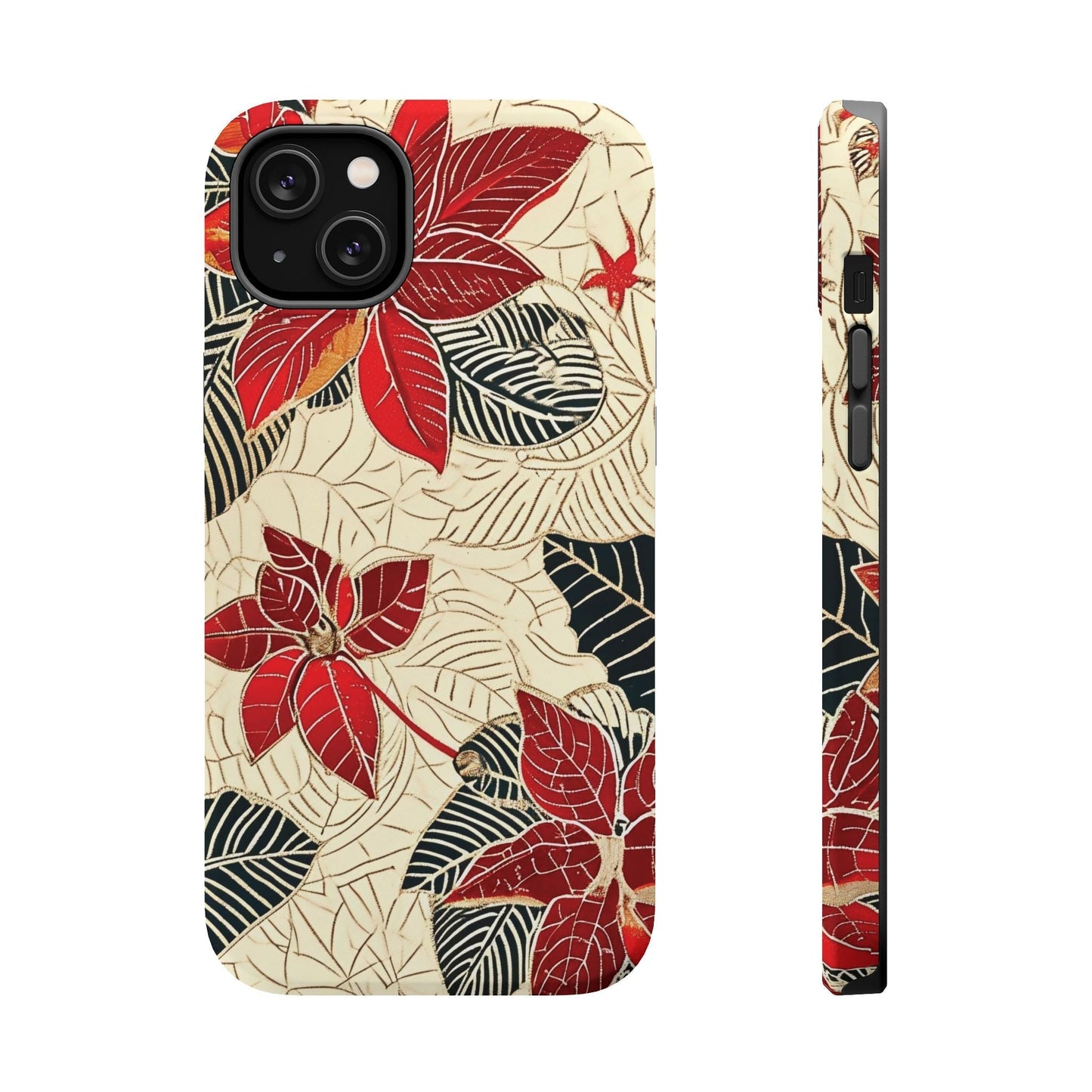 Floral Poinsettia Magnetic Impact - Resistant Phone Case - DIGITAL X