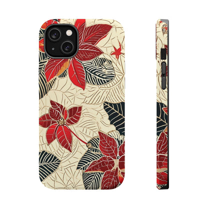 Floral Poinsettia Magnetic Impact - Resistant Phone Case - DIGITAL X