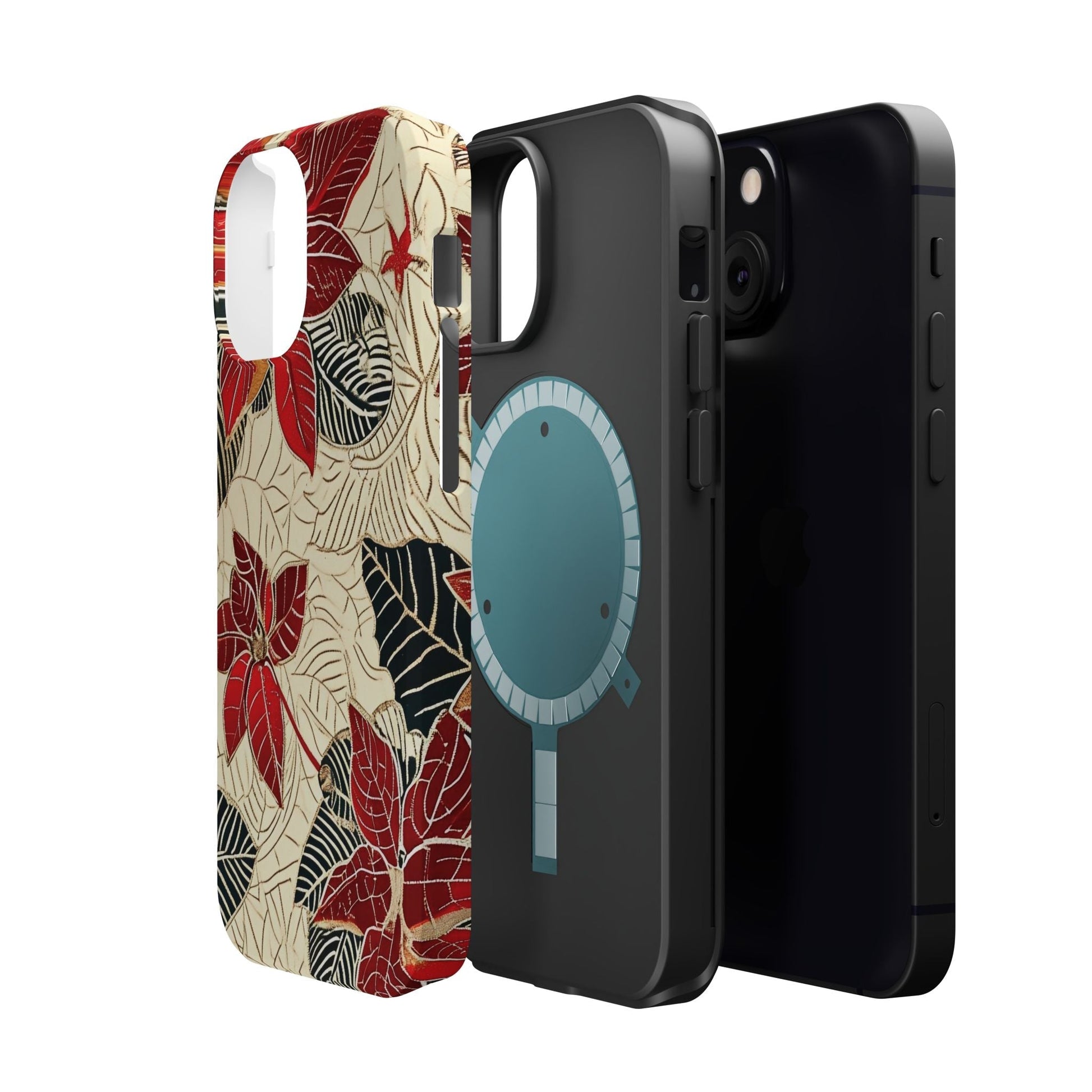 Floral Poinsettia Magnetic Impact - Resistant Phone Case - DIGITAL X