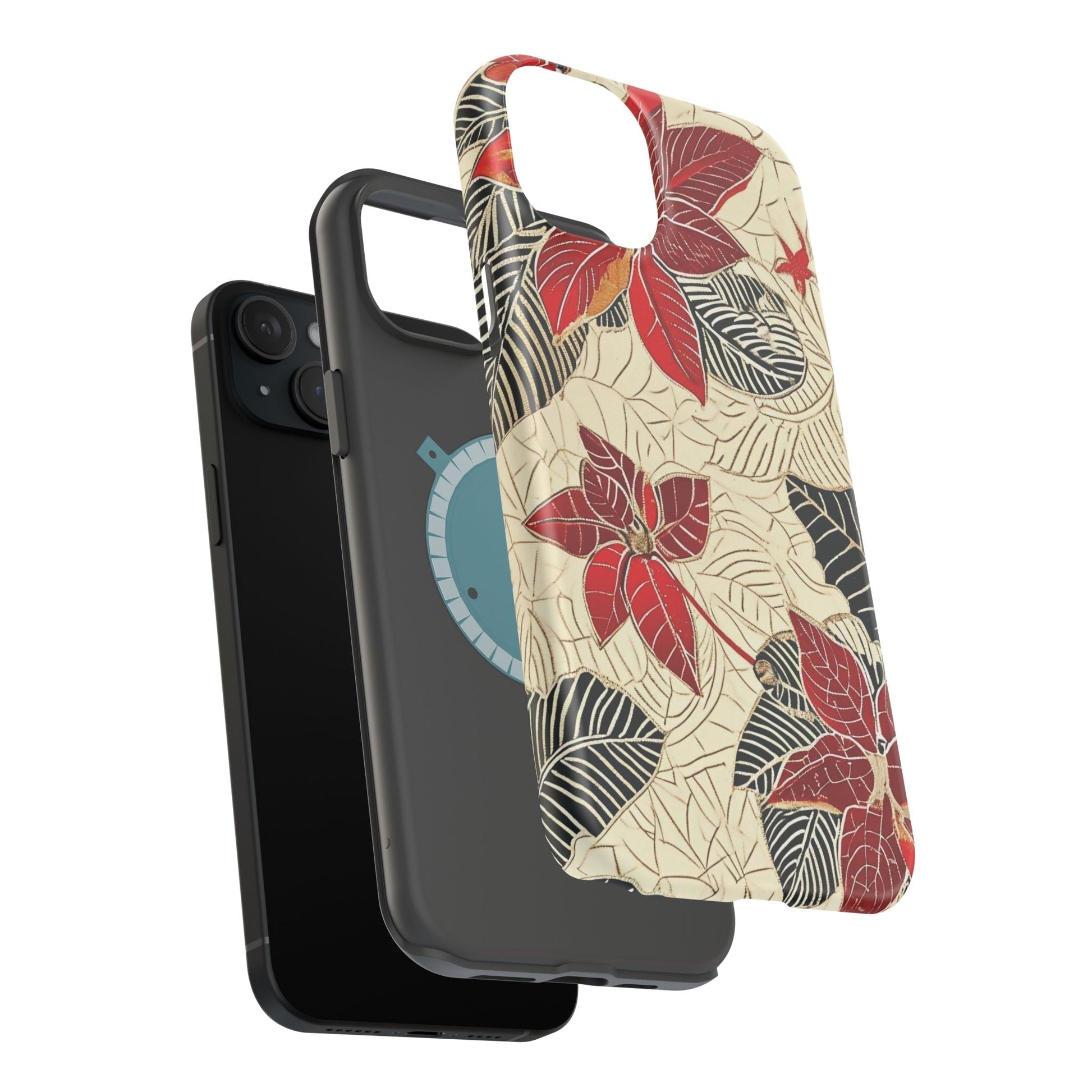 Floral Poinsettia Magnetic Impact - Resistant Phone Case - DIGITAL X