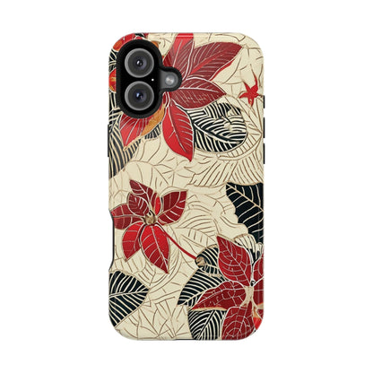 Floral Poinsettia Magnetic Impact - Resistant Phone Case - DIGITAL X