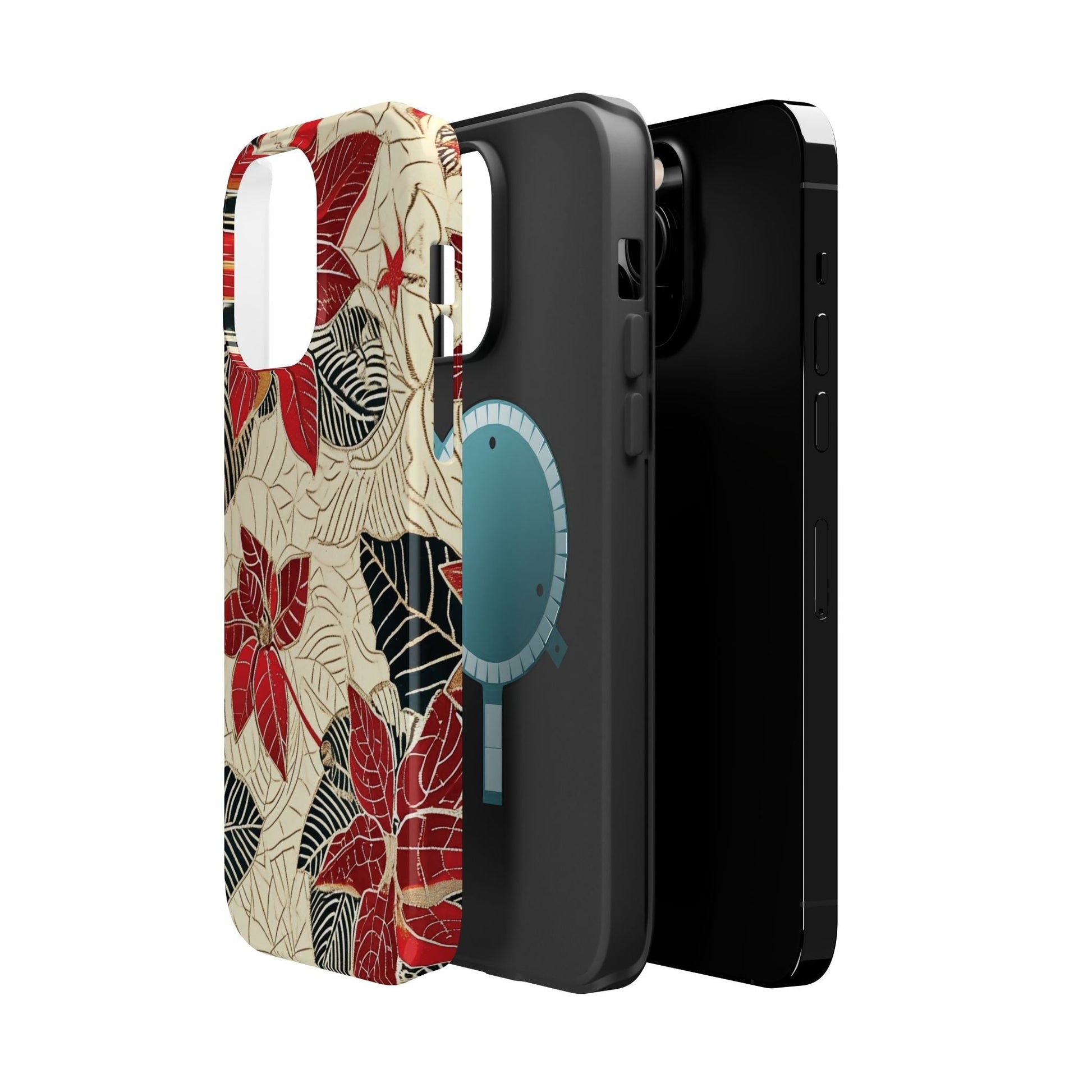 Floral Poinsettia Magnetic Impact - Resistant Phone Case - DIGITAL X