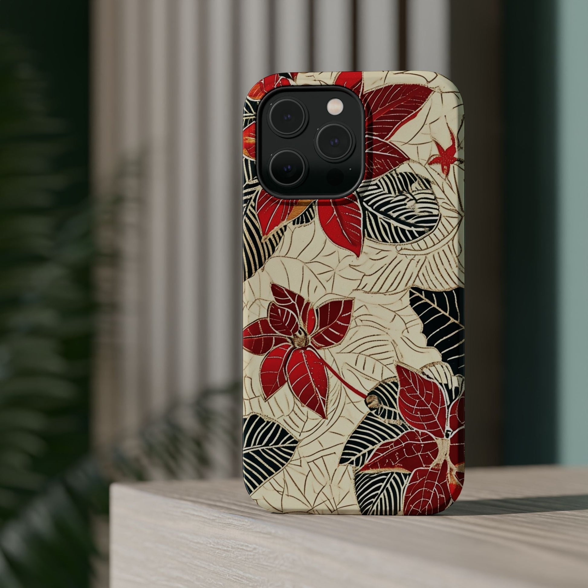 Floral Poinsettia Magnetic Impact - Resistant Phone Case - DIGITAL X