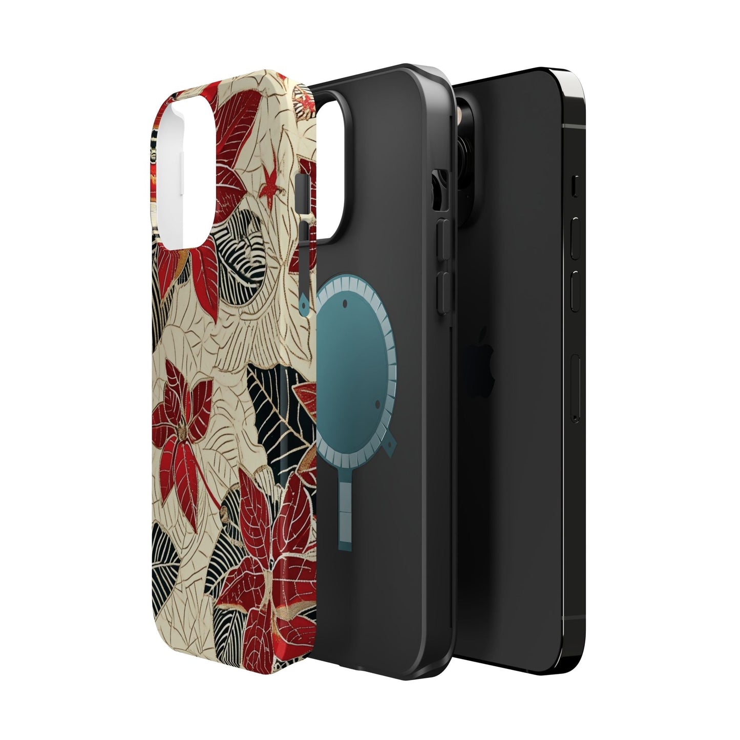 Floral Poinsettia Magnetic Impact - Resistant Phone Case - DIGITAL X