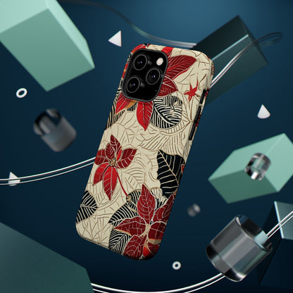 Floral Poinsettia Magnetic Impact - Resistant Phone Case - DIGITAL X