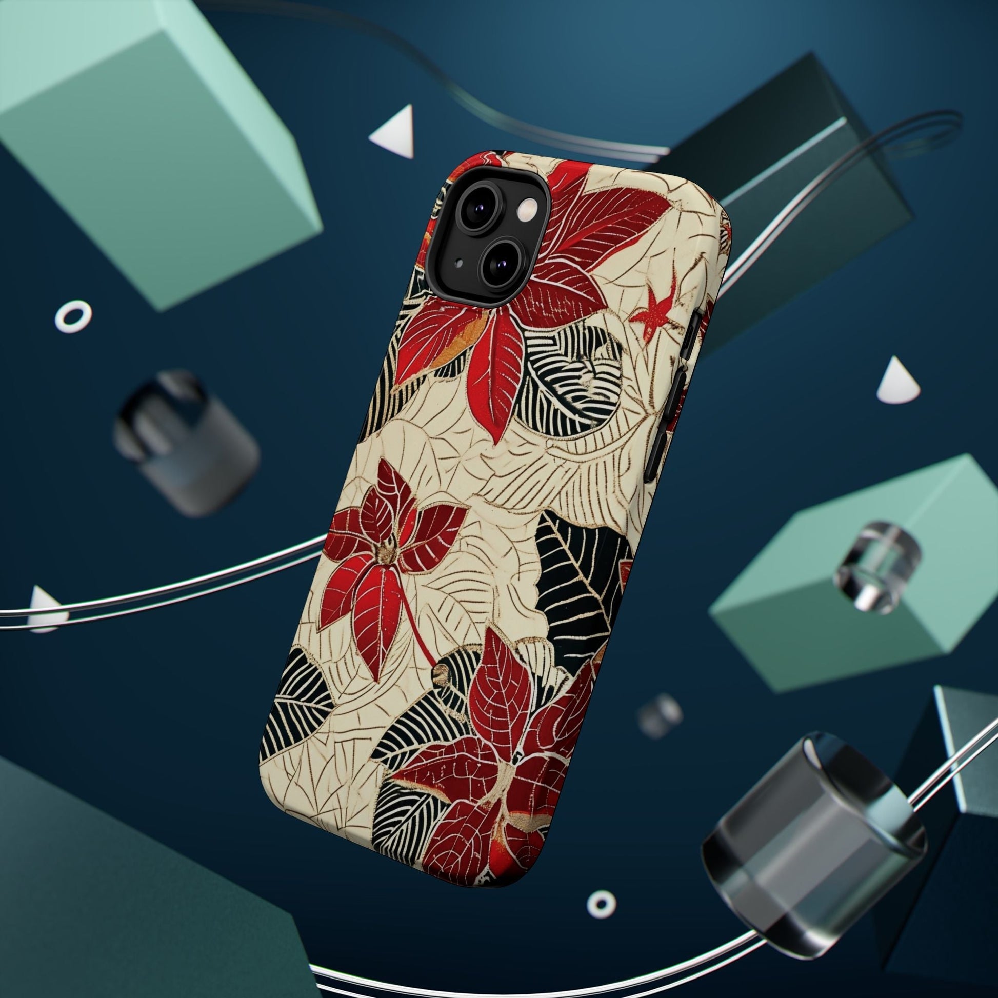 Floral Poinsettia Magnetic Impact - Resistant Phone Case - DIGITAL X