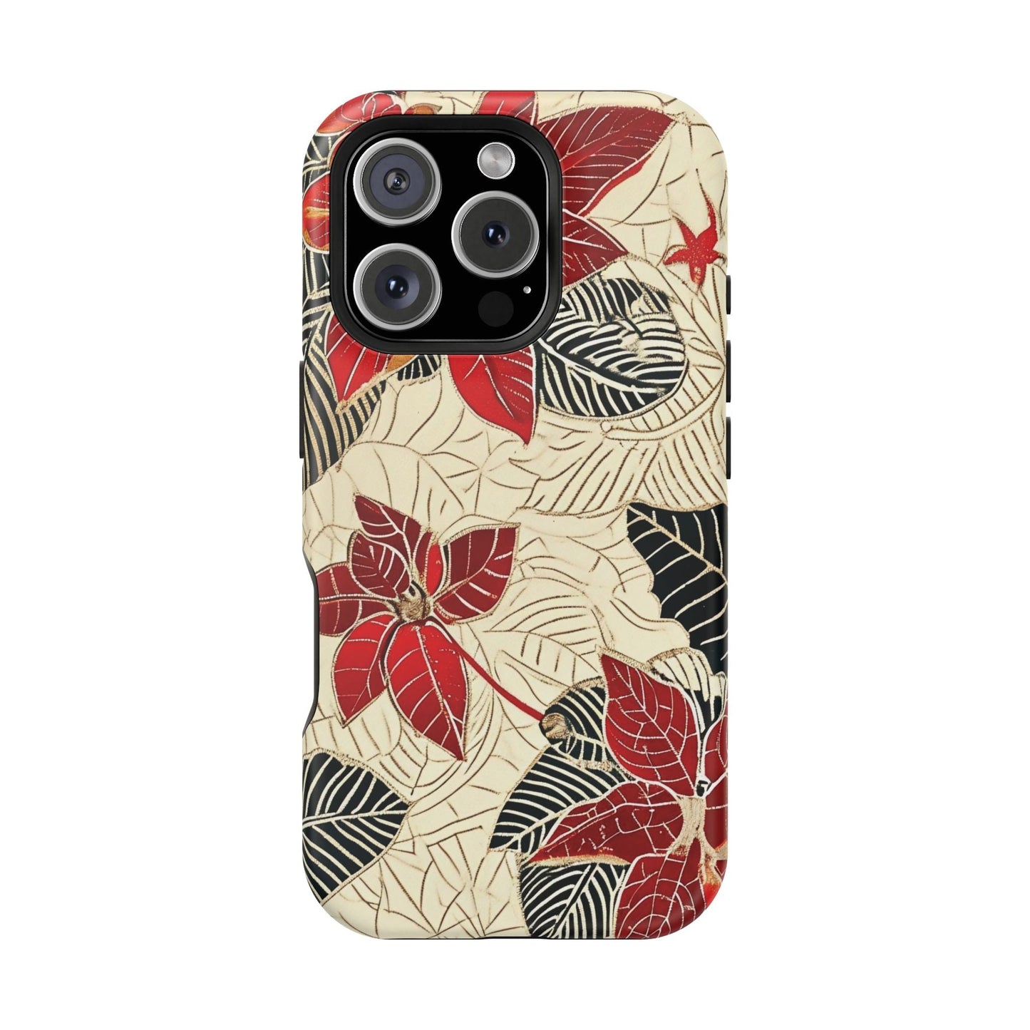 Floral Poinsettia Magnetic Impact - Resistant Phone Case - DIGITAL X