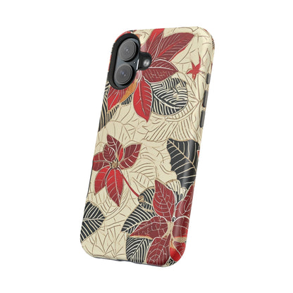Floral Poinsettia Magnetic Impact - Resistant Phone Case - DIGITAL X