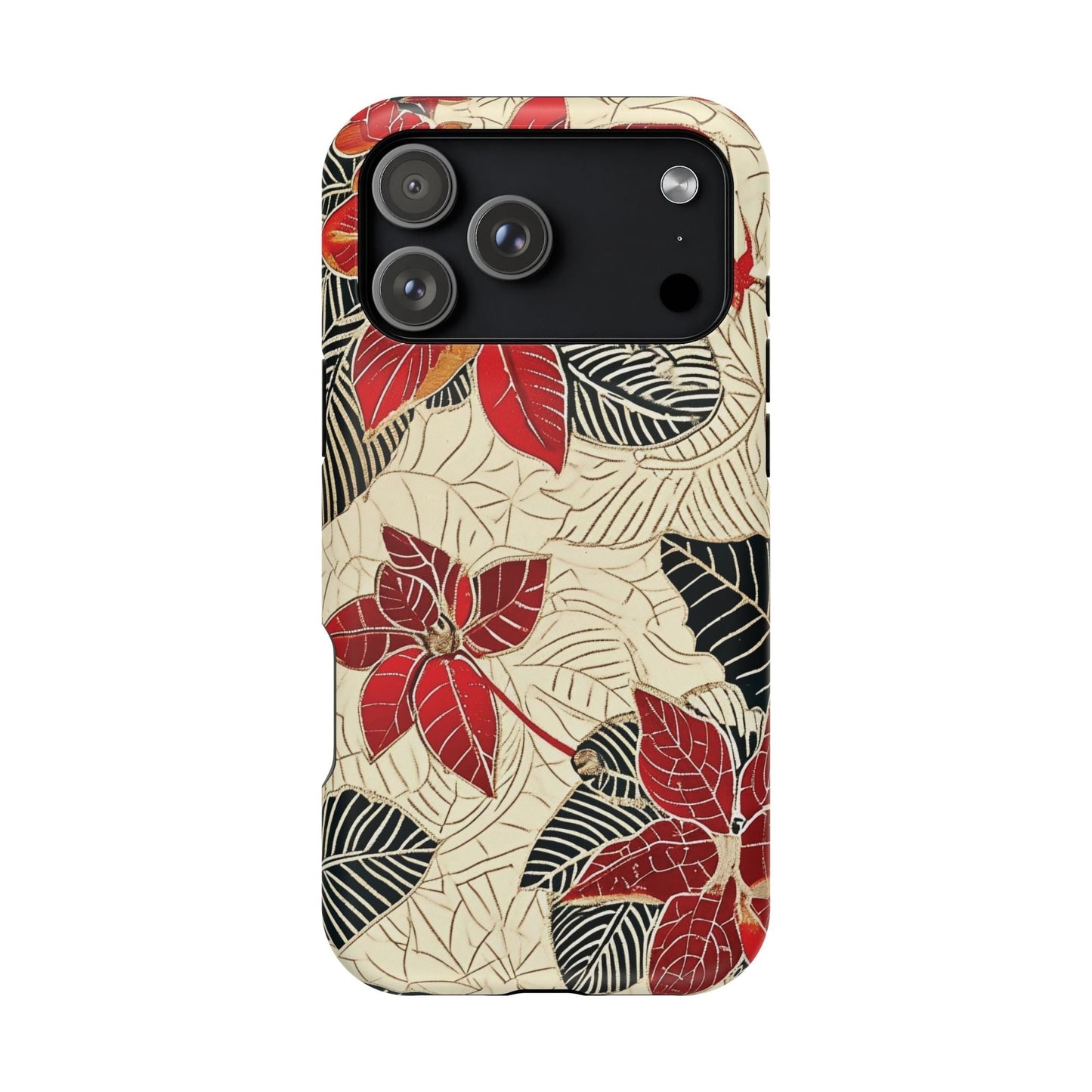 Floral Poinsettia Magnetic Impact - Resistant Phone Case - DIGITAL X