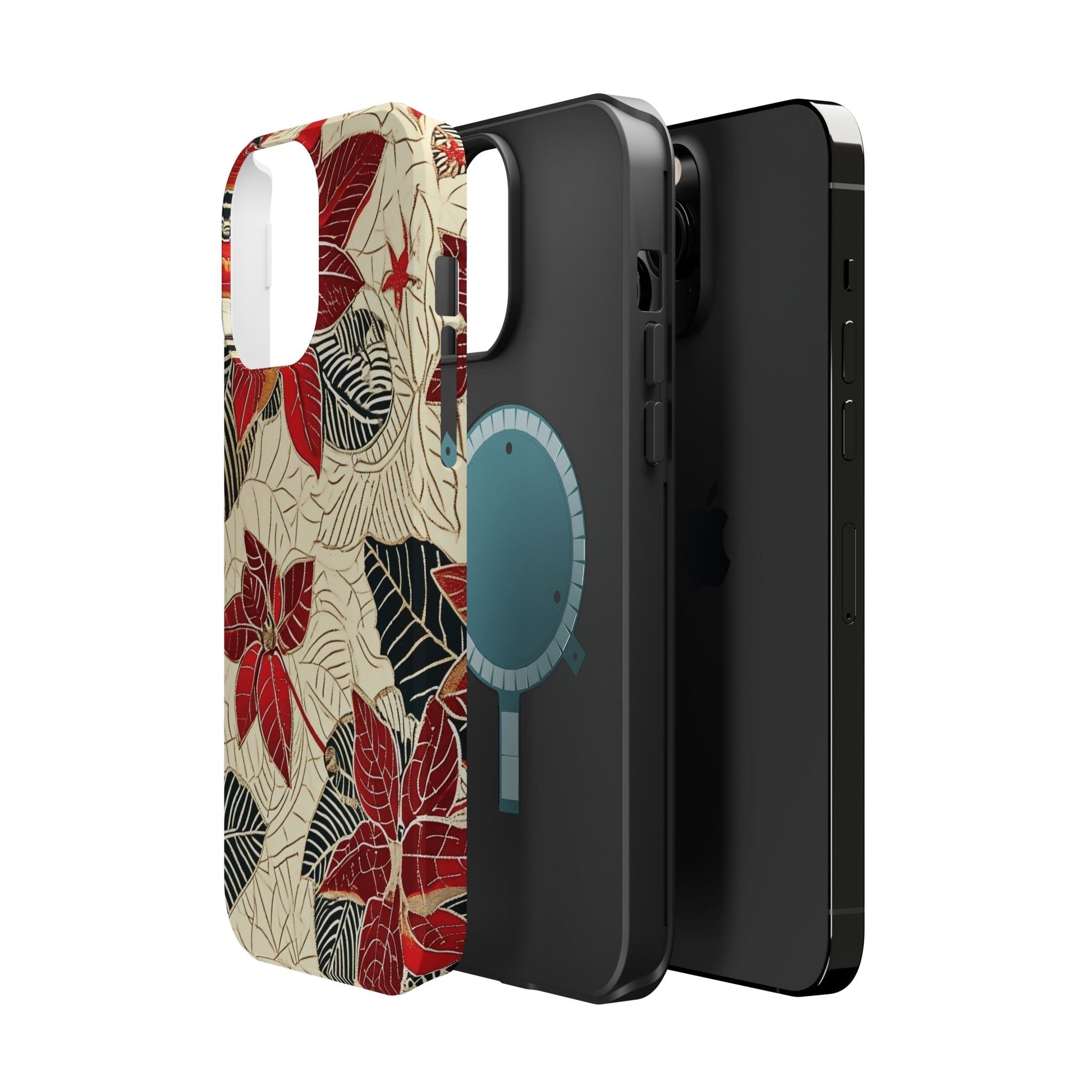 Floral Poinsettia Magnetic Impact - Resistant Phone Case - DIGITAL X