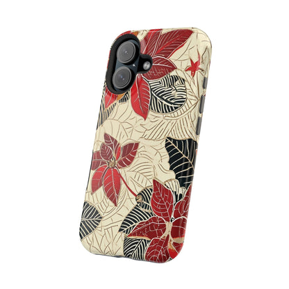 Floral Poinsettia Magnetic Impact - Resistant Phone Case - DIGITAL X