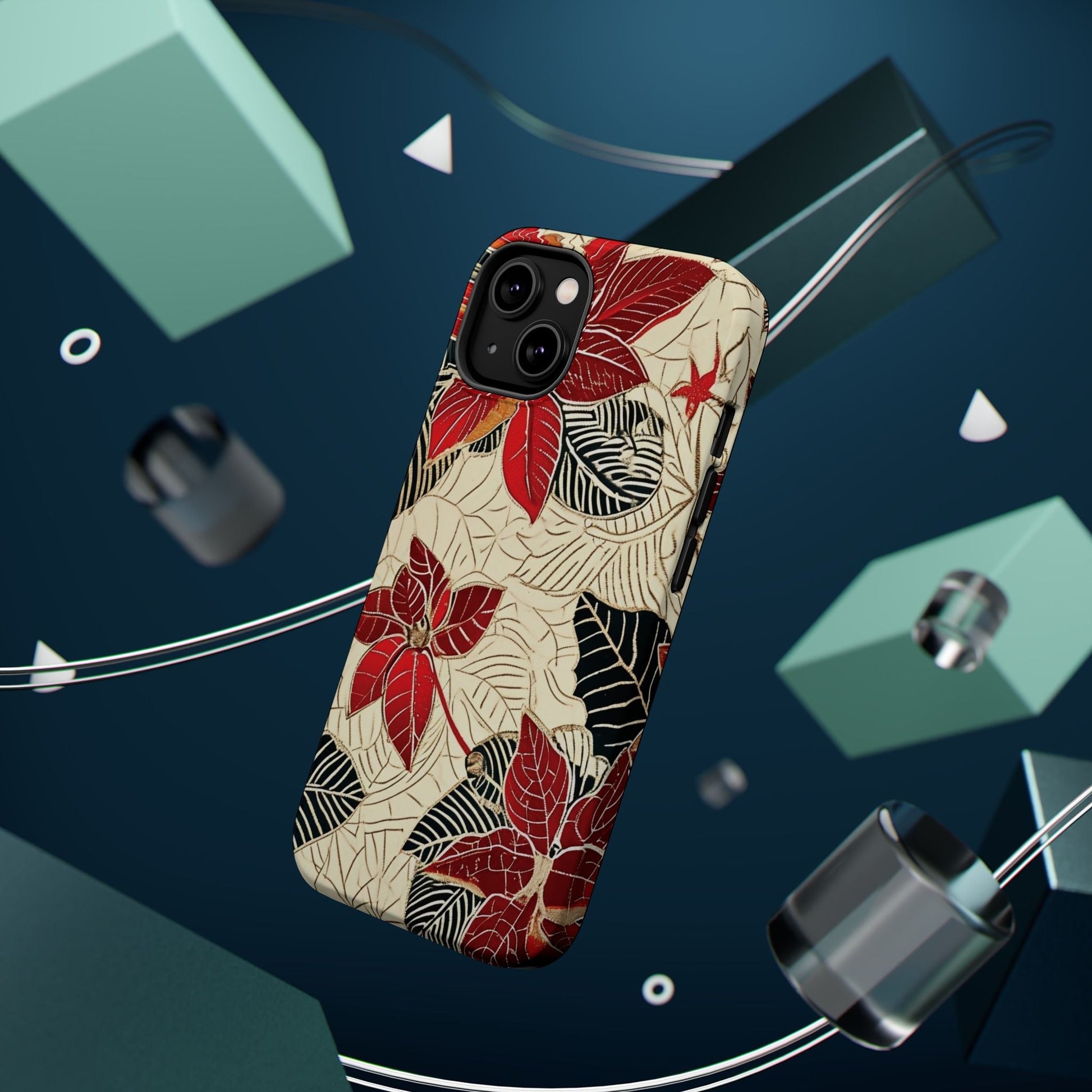Floral Poinsettia Magnetic Impact - Resistant Phone Case - DIGITAL X