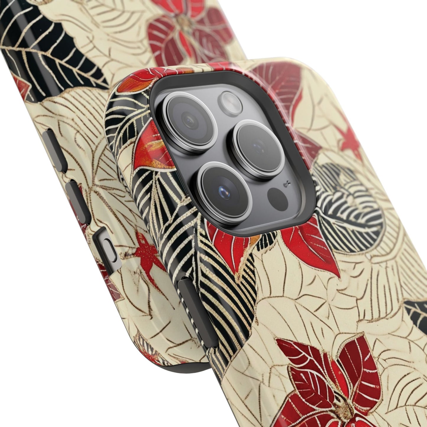 Floral Poinsettia Magnetic Impact - Resistant Phone Case - DIGITAL X