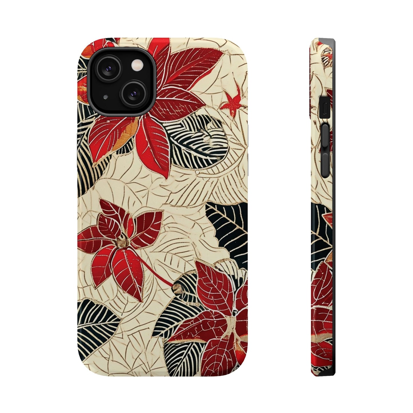 Floral Poinsettia Magnetic Impact - Resistant Phone Case - DIGITAL X
