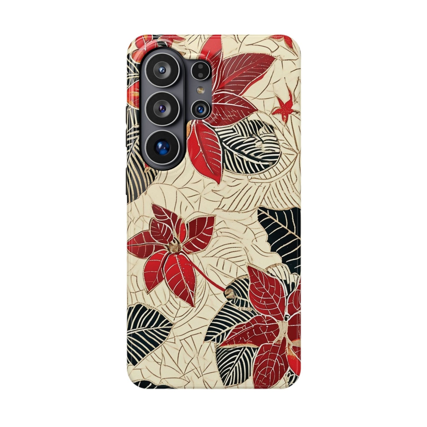 Floral Poinsettia Magnetic Impact - Resistant Phone Case - DIGITAL X
