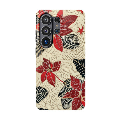 Floral Poinsettia Magnetic Impact - Resistant Phone Case - DIGITAL X