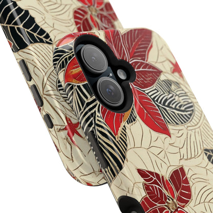 Floral Poinsettia Magnetic Impact - Resistant Phone Case - DIGITAL X