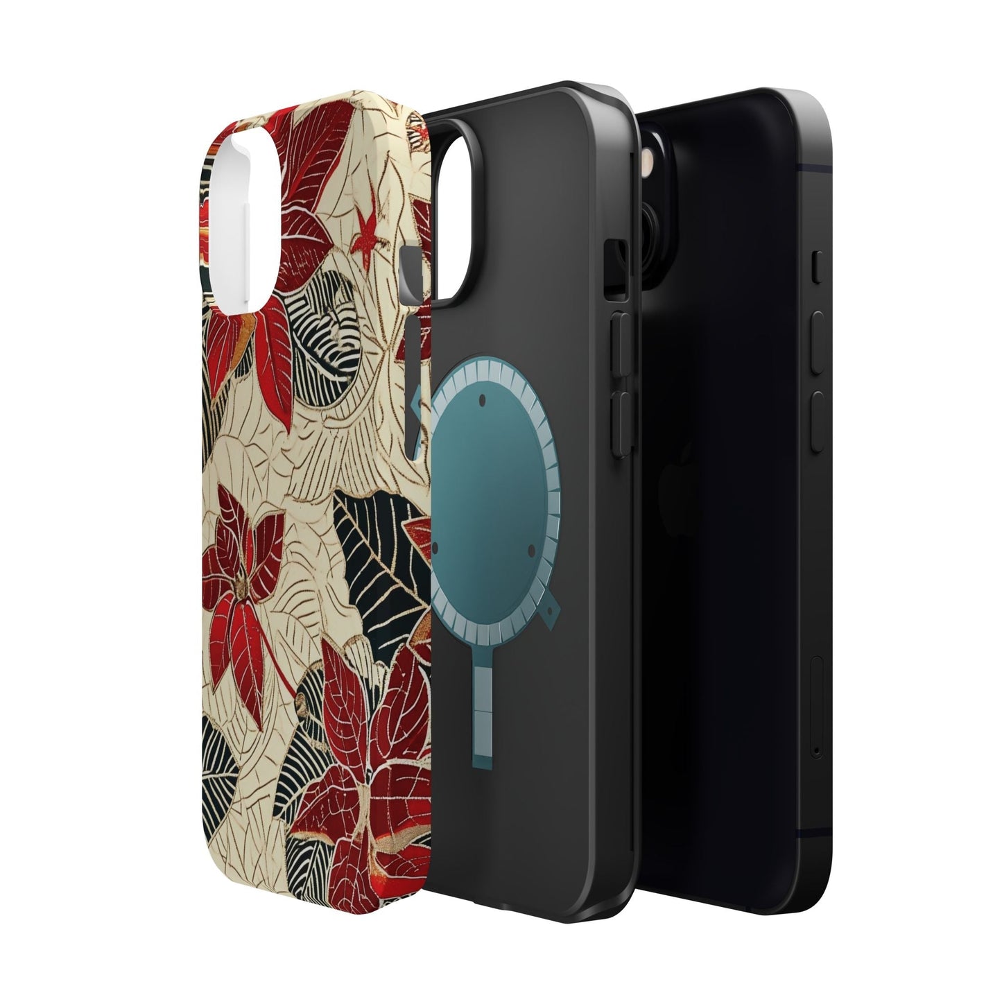 Floral Poinsettia Magnetic Impact - Resistant Phone Case - DIGITAL X