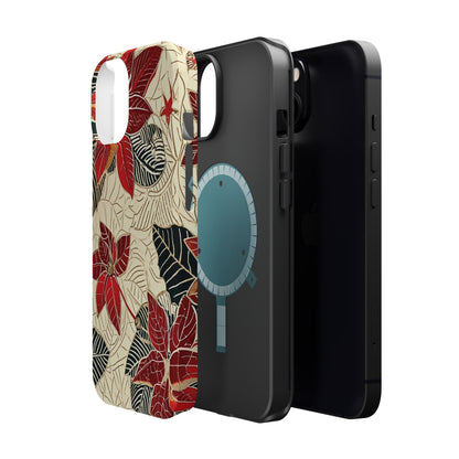 Floral Poinsettia Magnetic Impact - Resistant Phone Case - DIGITAL X