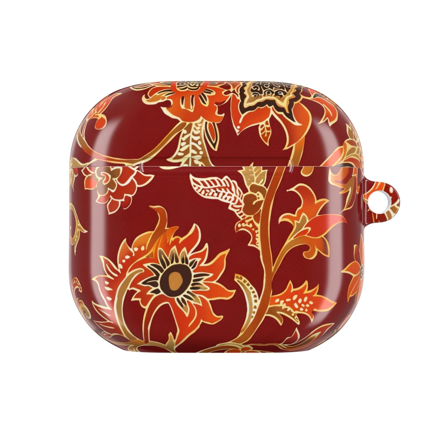 Floral Red AirPod Case — Vintage Boho Sunflower Protective Cover - DIGITAL X